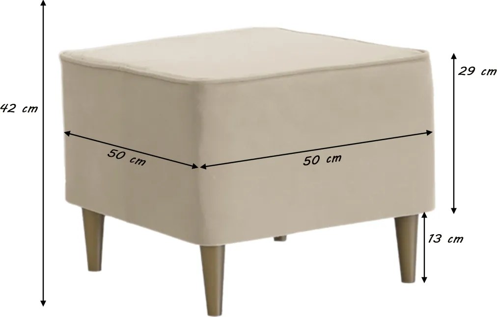 Fotel uszak skandynawski z podnóżkiem CLEO Żółty