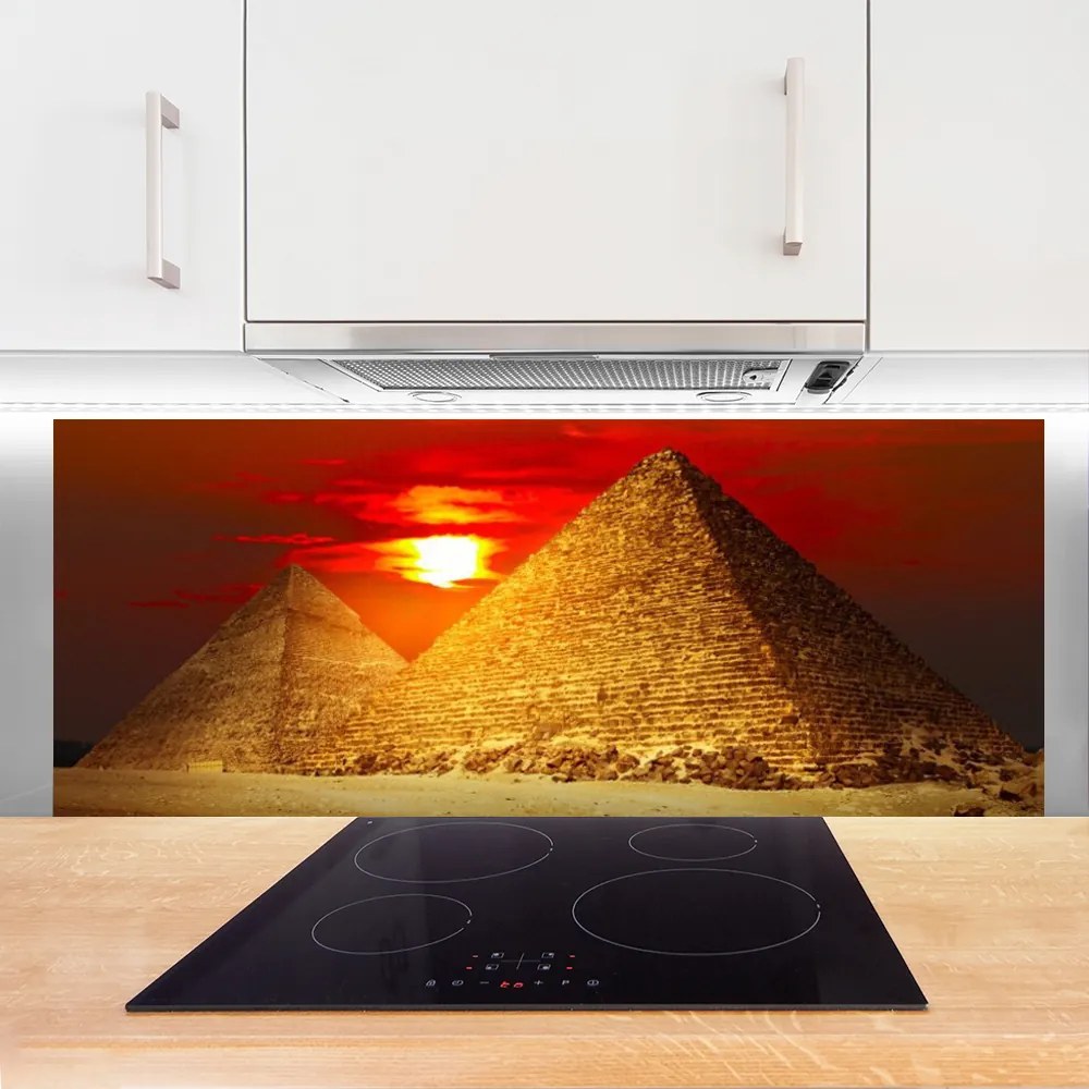 Panel Szklany do Kuchni Majestatyczne Piramidy W Gizie