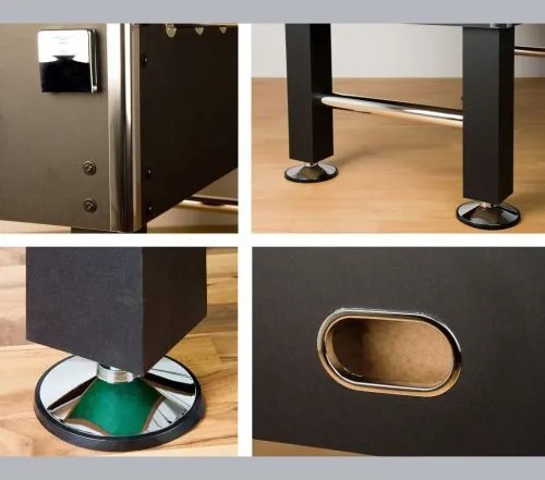 GamesPlanet® Profi Piłkarzyki Leeds -140 x 73 x 87 cm czarne