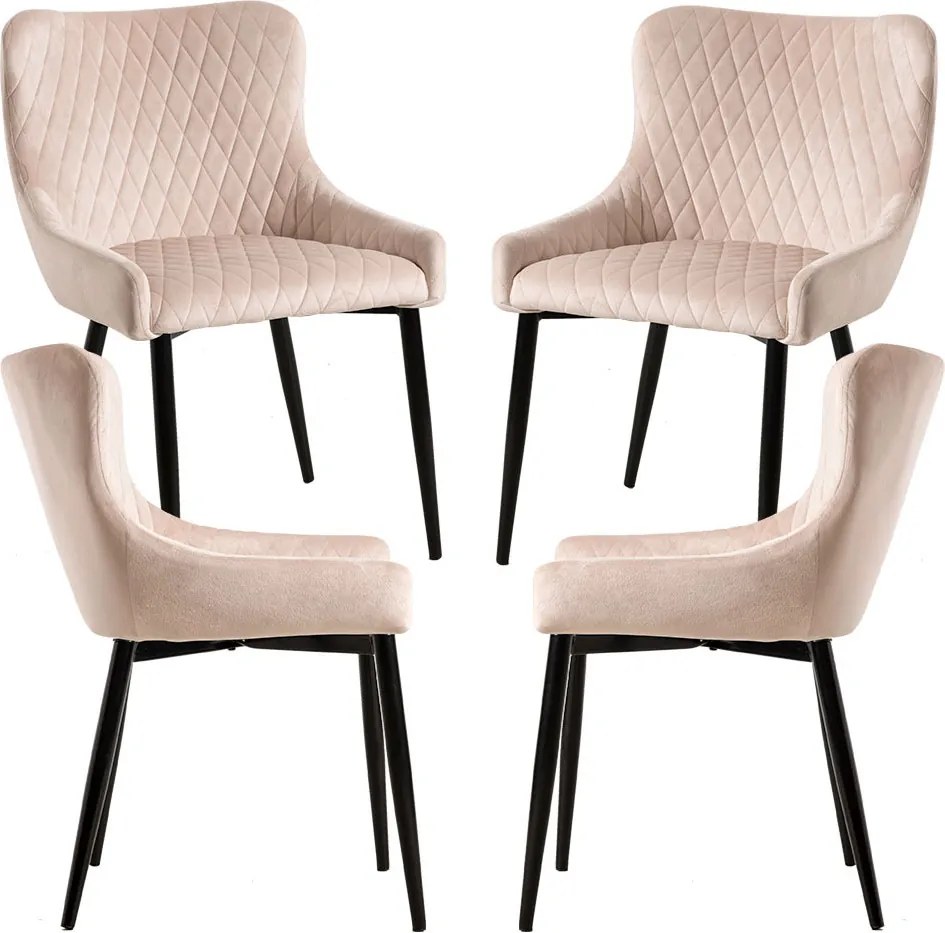 Zestaw 4 krzese Sanda Velvet