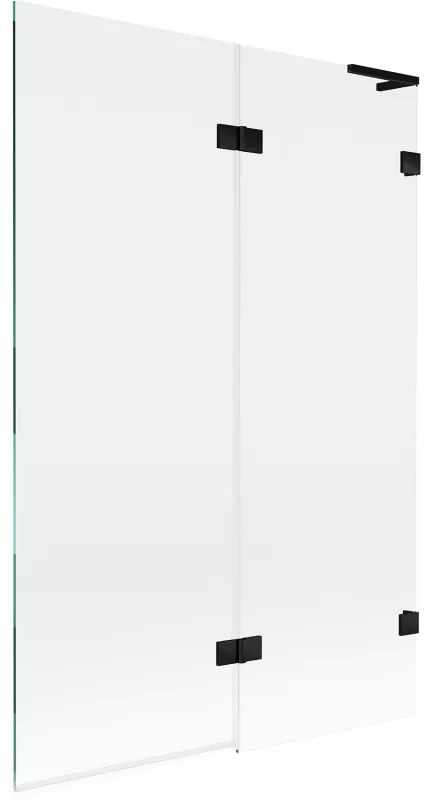 Mexen Lunar L parawan nawannowy 2-skrzydłowy prawy 120 x 150 cm, transparent, czarny - 897L-120-100-70-00-P