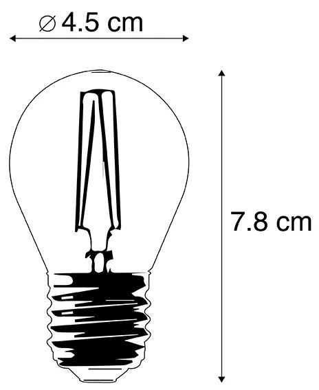 Zestaw 5 żarówek LED E27 z możliwością ściemniania P45 4W 330lm 2100K