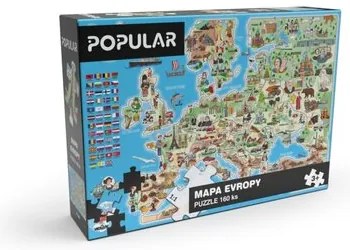 Popularne puzzle Mapa Europy, 160 elementów