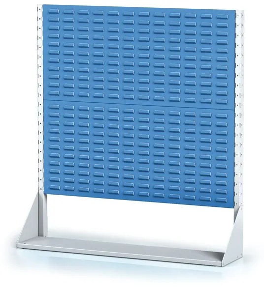 Perforowany stojak z panelem na pojemniki, 2 piętra, podstawowe pole