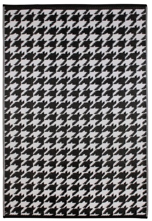 Czarno-biały dywan zewnętrzny Green Decore Houndstooth, 120x180 cm