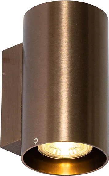 Inteligentny kinkiet Ciemny Brąz Okrągły 2-punktowy z 2 Wifi GU10 50mm - Sandy