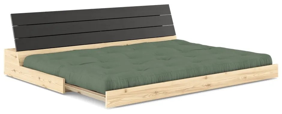 Zielona rozkładana sofa 196 cm Base – Karup Design