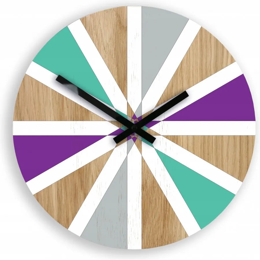 Zegar na ścianę nowoczesny efektowny okrągły cichy do kuchni salonu pokoju