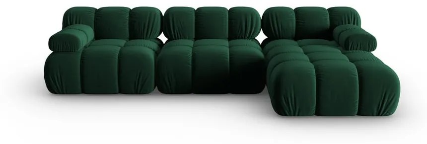 Zielona aksamitna sofa 285 cm Bellis – Micadoni Home