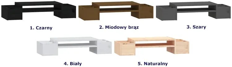 Klasyczna podstawka pod monitor miodowy brąz - Mauricis