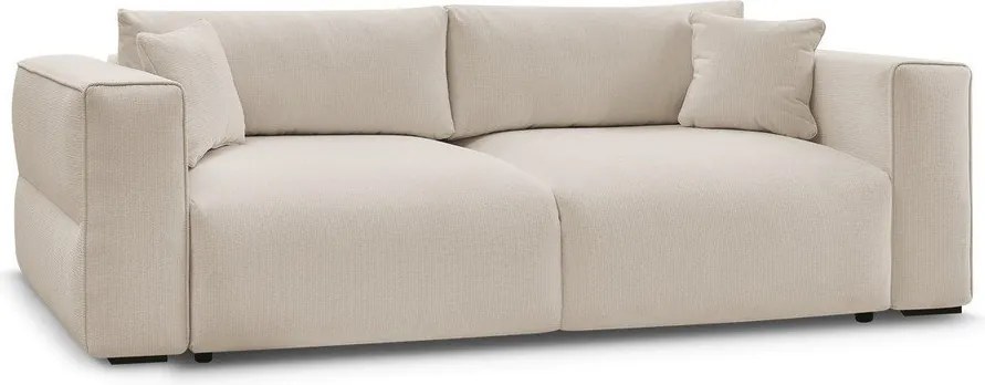 Beżowa rozkładana/ze schowkiem sofa 265 cm Ezechiel – Bobochic Paris