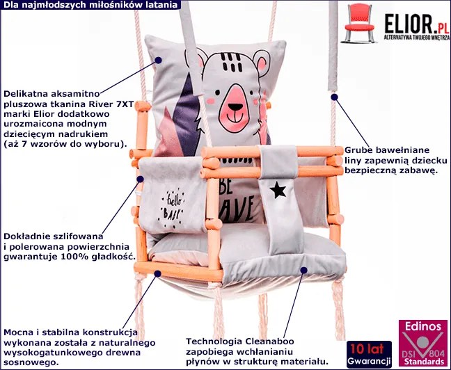 Huśtawka dziecięca 3w1 A5-N02