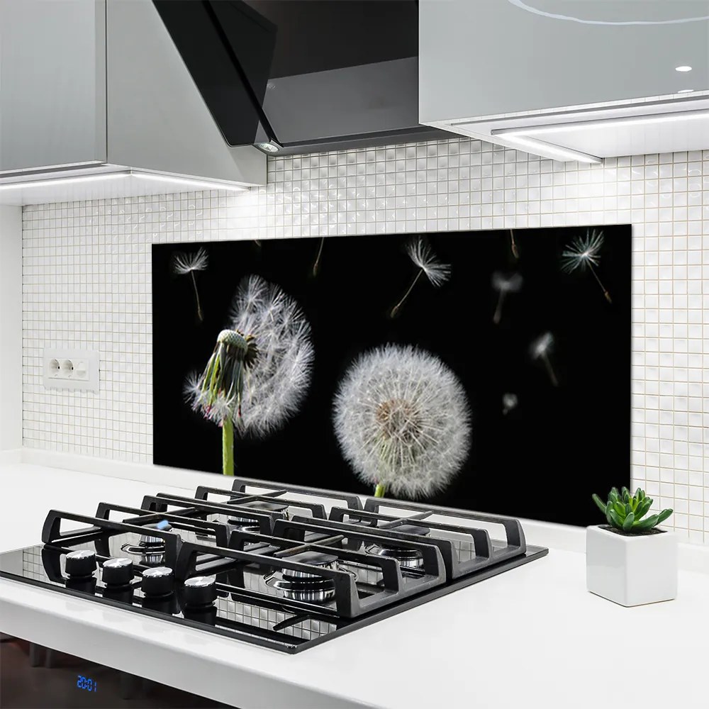 Szkło do Kuchni na Ścianę Złocisty Mniszek W Polu