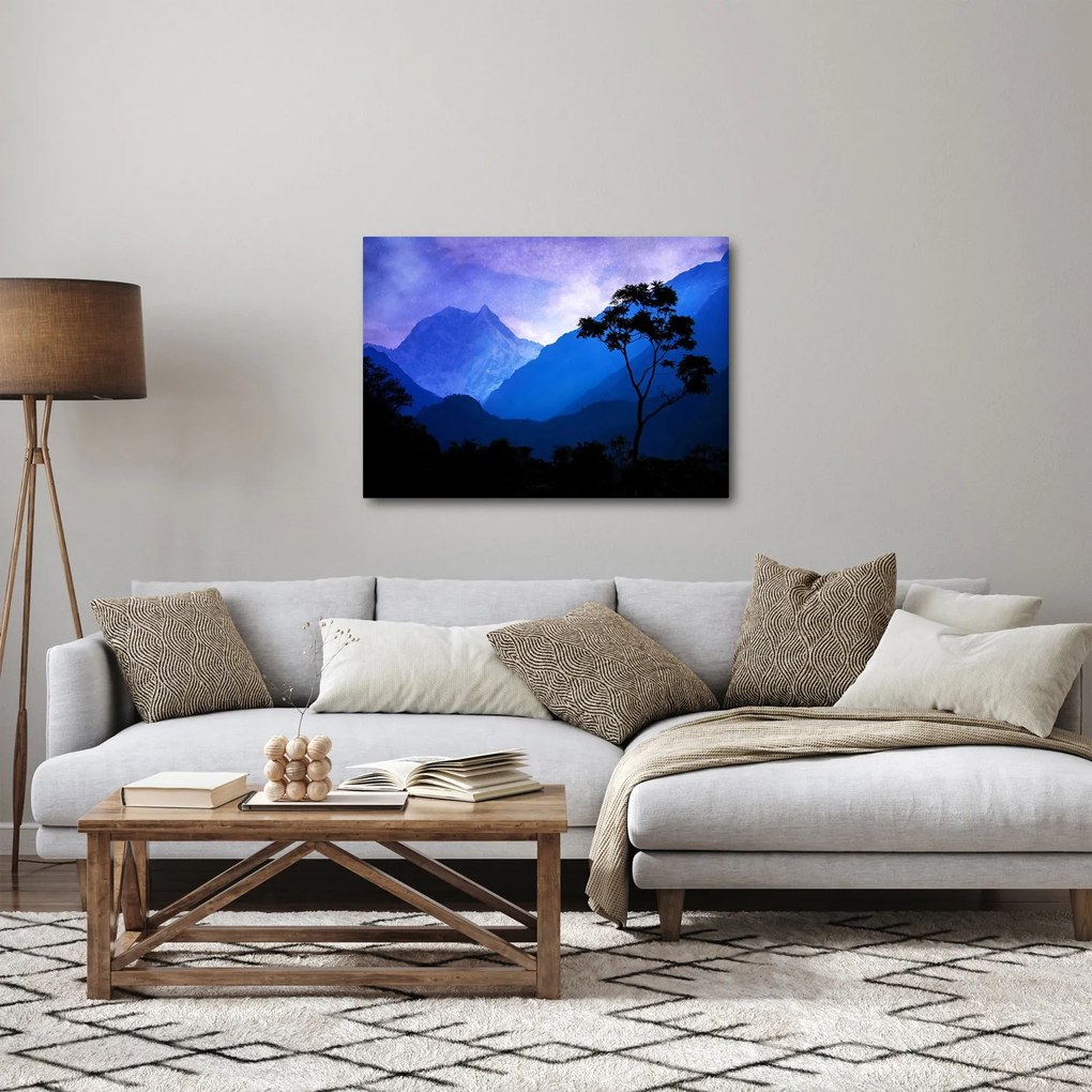 Obraz - Nocne niebo w Nepalu (70x50 cm)
