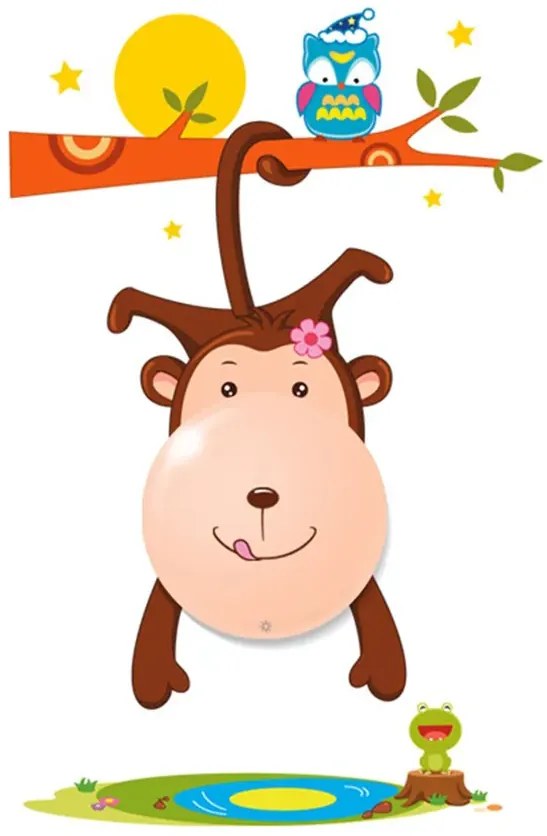 Lampka nocna LED z naklejkami małpka - 6X N49 S5-E08