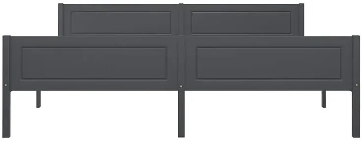 Szare podwójne łóżko z litego drewna 180x200 C3-T56
