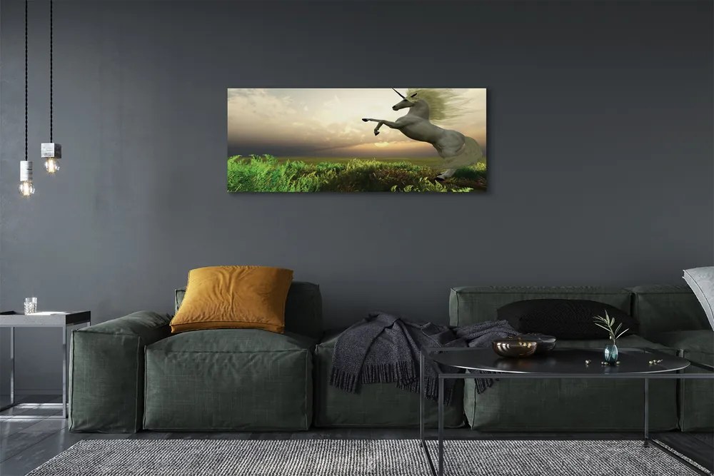 Obraz drukowany na płótnie Jednorożec na Polu