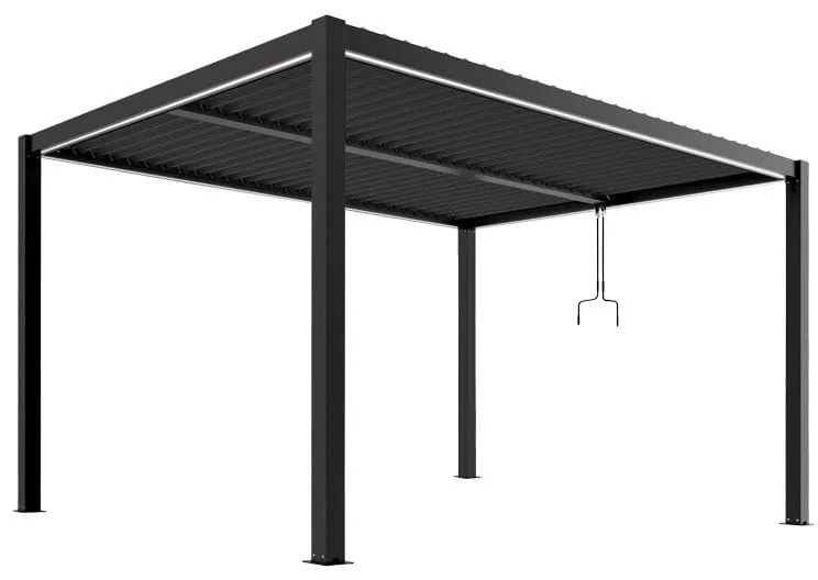 PERGOLA OGRODOWA LUXE 3x4 ALUMINIOWA Z OŚWIETLENIEM LED