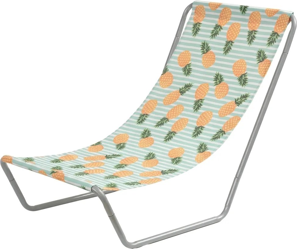 Składany leżak plażowy SAND PINEAPPLE, kolorowy