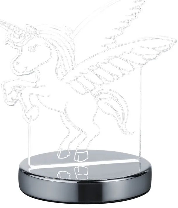 Lampa stołowa LED w kolorze błyszczącego srebra (wys. 17 cm) Karo – Reality