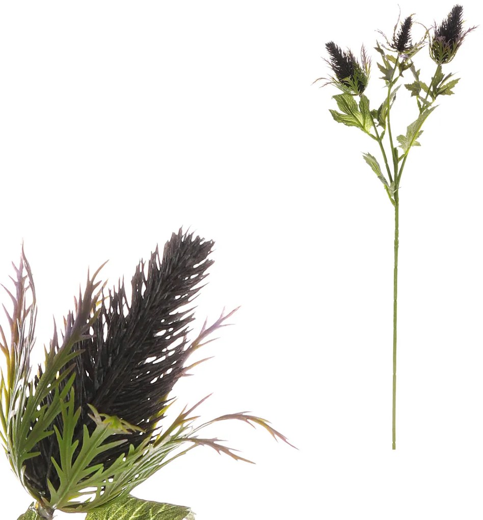 Sztuczny kwiat Eryngium fioletowy, 66 cm