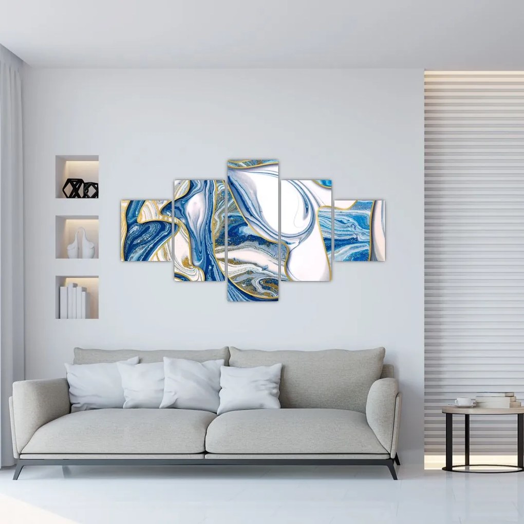 Obraz - Fale z marmuru (125x70 cm)