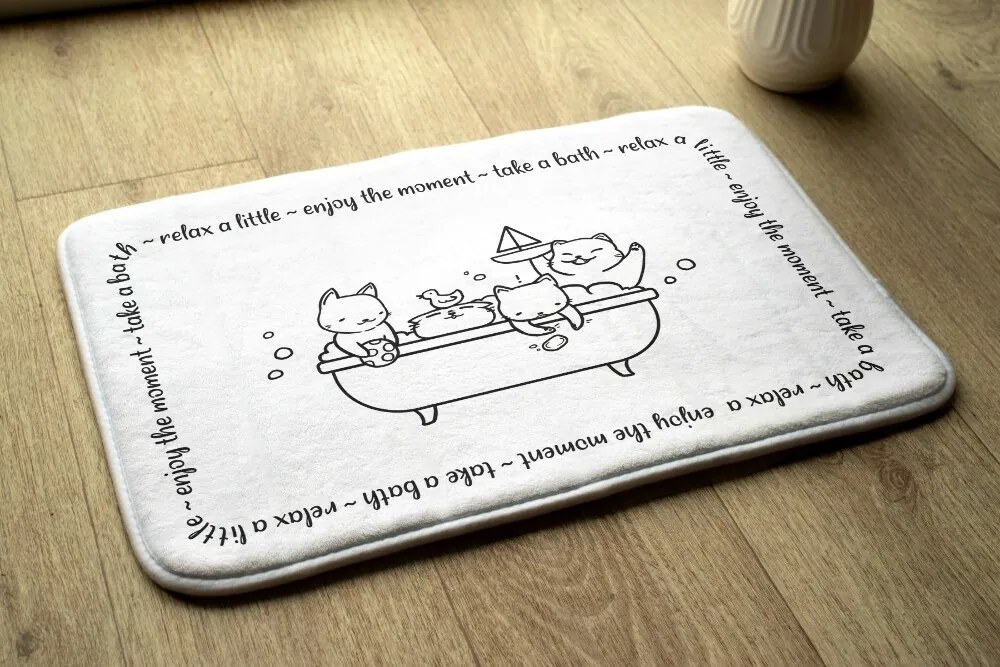 Dywanik łazienkowy antypoślizgowy Dywanik łazienkowy antypoślizgowy Kotki Wanna Kąpiel