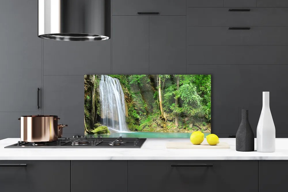 Panel Szklany Leśna Kaskada Wodna