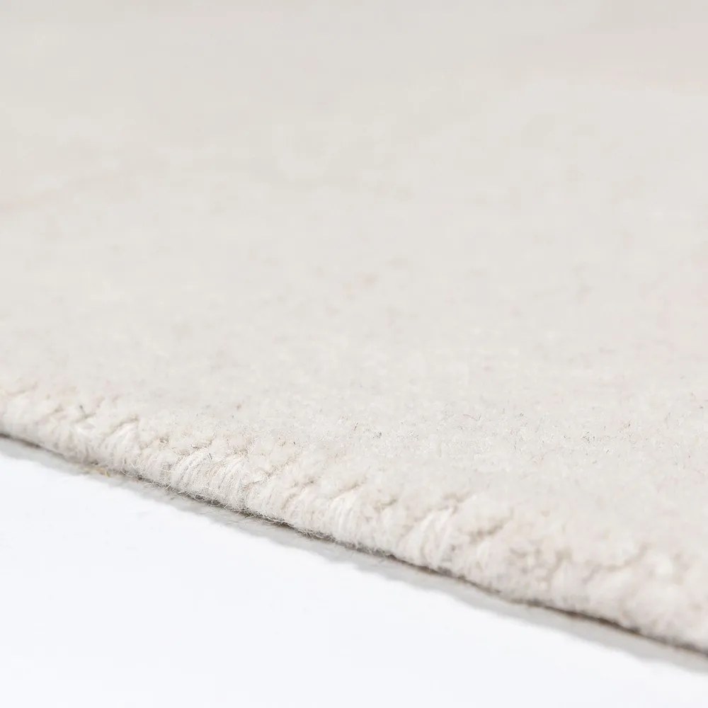 Wełniany chodnik tkany ręcznie w kolorze kości słoniowej 60x230 cm Checkerboard – Flair Rugs