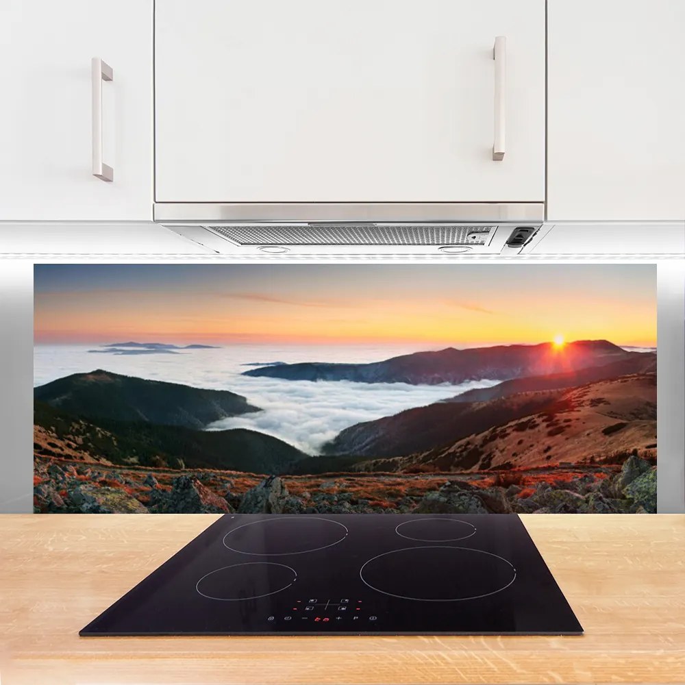 Dekor Szklany do Kuchni Majestat Gór nad Chmurami