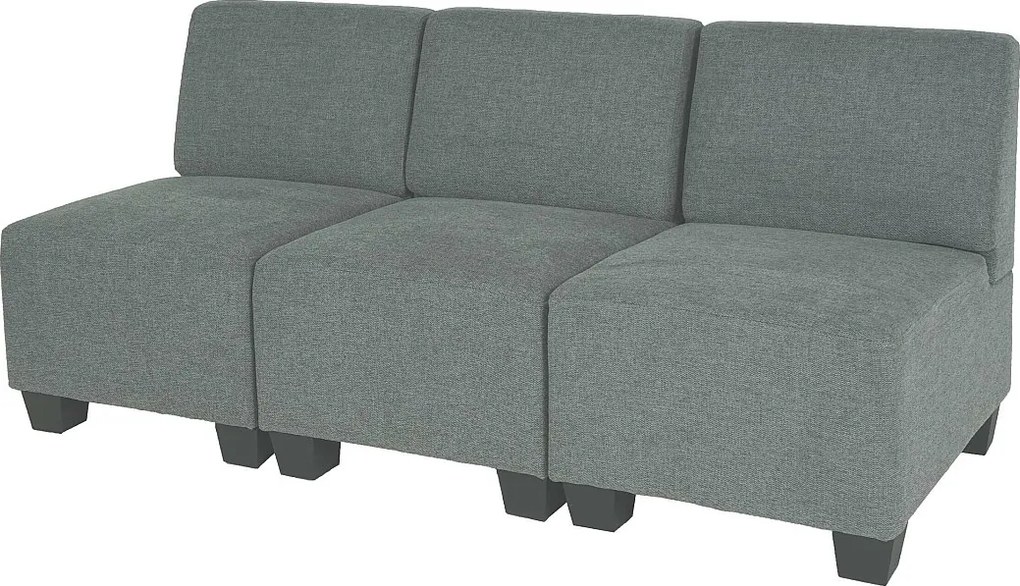 Modułowa sofa 3-osobowa Moncalieri,  szary, bez podłokietników