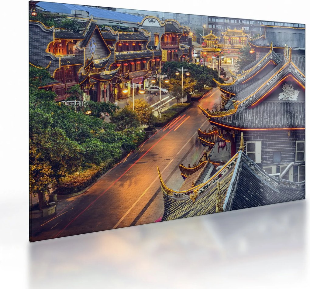Obraz na szkle - Qintai Road, Chengdu, Chiny (70x50 cm)