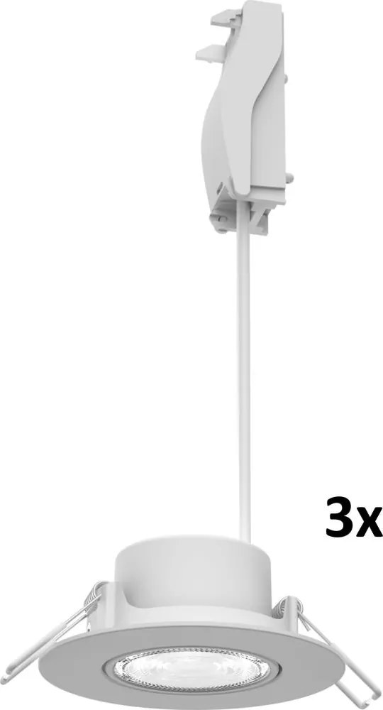 Philips - ZESTAW 3x ściemnialne oprawy wpuszczane sufitowe CILANTRO LED/5W/230V 2700K białe