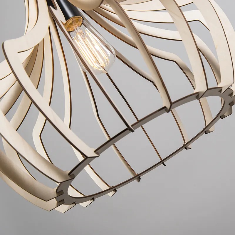 Designerska lampa wisząca drewniana - Twan Nowoczesny Oswietlenie wewnetrzne