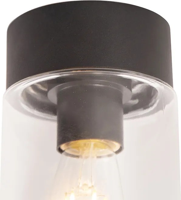 Nowoczesna lampa sufitowa czarna 22,6 cm IP44 - Jarra