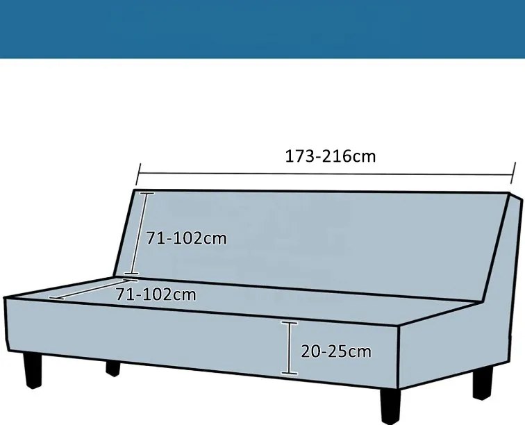 Napinane pokrycie na sofę AVERO Kolor: Brązowy