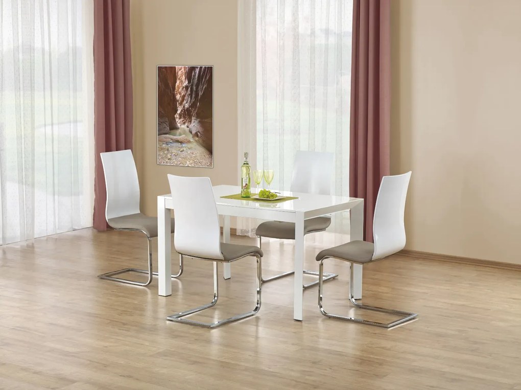 Stół rozkładany STANFORD 130(210)x80 biały HALMAR