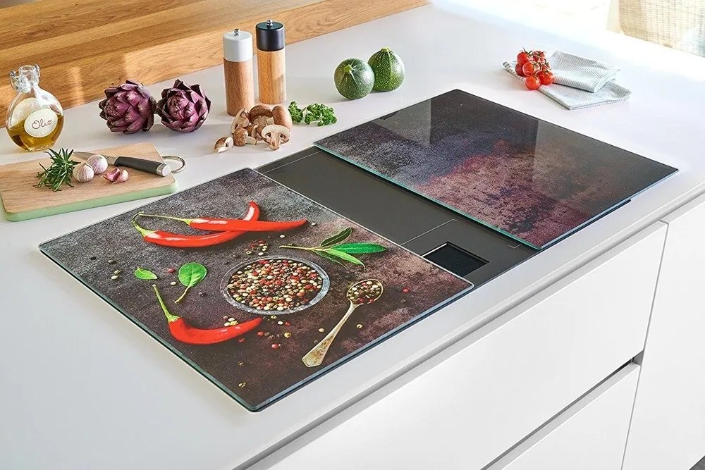 Szklane płyty kuchenne PEPPERS, 2 sztuki, ZELLER