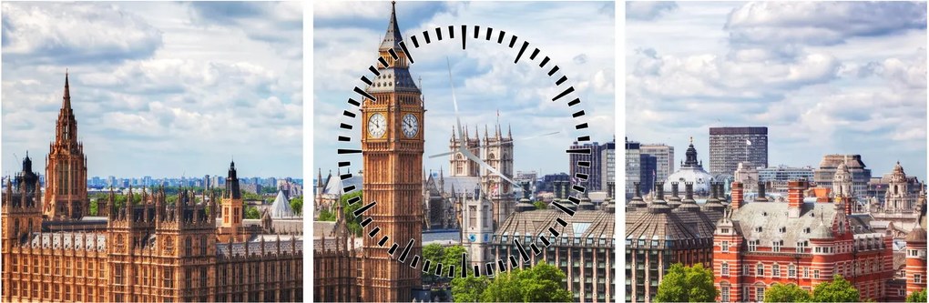 Obraz - Big Ben (z zegarem) (90x30 cm)