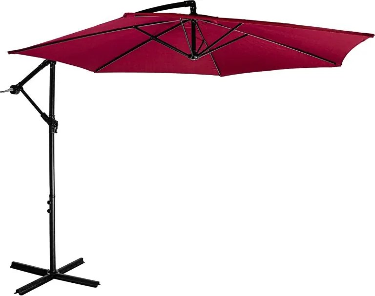 STILISTA Parasol ogrodowy, 330 x 249 cm, czerwony