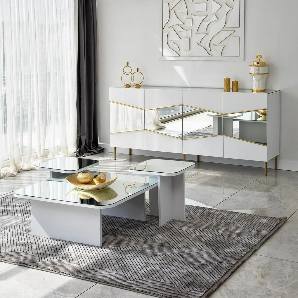 Szafka Nice White and Gold