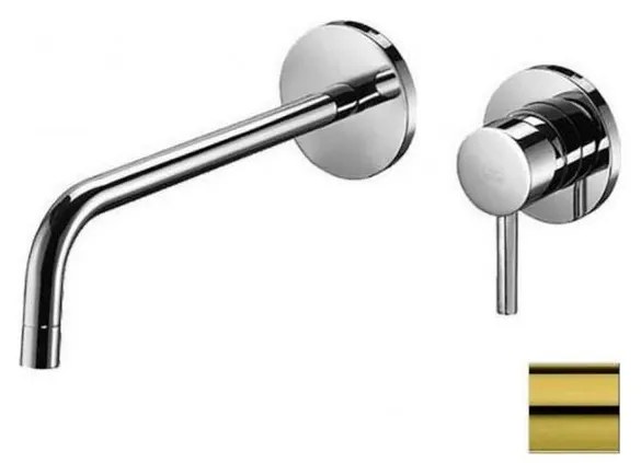 Paffoni - Bateria umywalkowa do montażu podtynkowego LIGHT złota