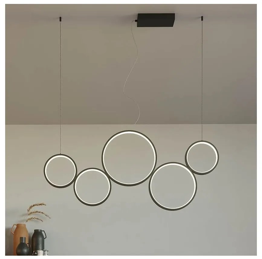 Redo 01-3384 - LED Żyrandol ściemnialny na lince ATHENA LED/40W/230V CRI98 czarny