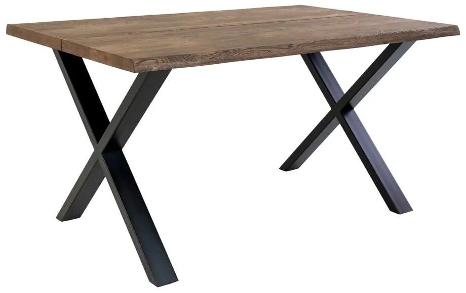 Stół z blatem z litego dębu House Nordic Toulon Smoked, 140x95 cm