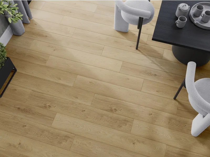 Mexen Anniston próbka paneli winylowych SPC 6,5 mm, podkład IXPE 1,5 mm, 4 V-Fuga, Dąb - F1038-S