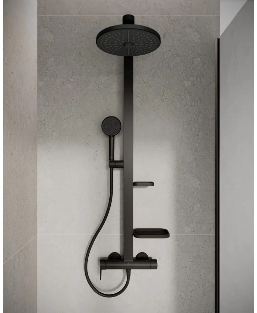 Metalowy zestaw prysznicowy w kolorze matowej czerni 111 cm ALU+ – Ideal Standard