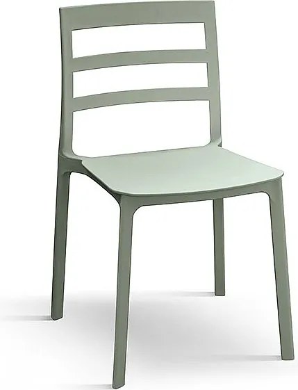 Zestaw 4 zielonych krzeseł z polipropylenu - MALAGA