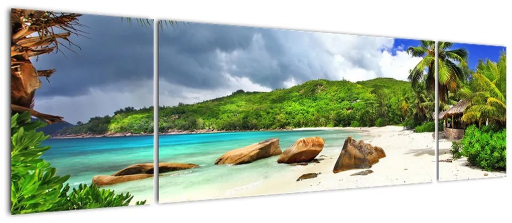 Obraz - Seszele, Takamaka beach (170x50 cm)