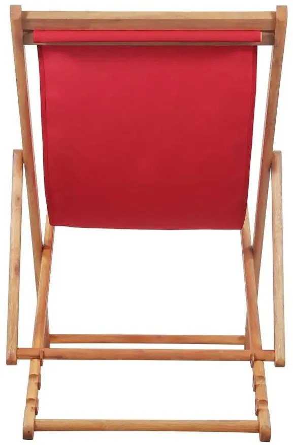 Czerwony leżak plażowy - Kane 2X