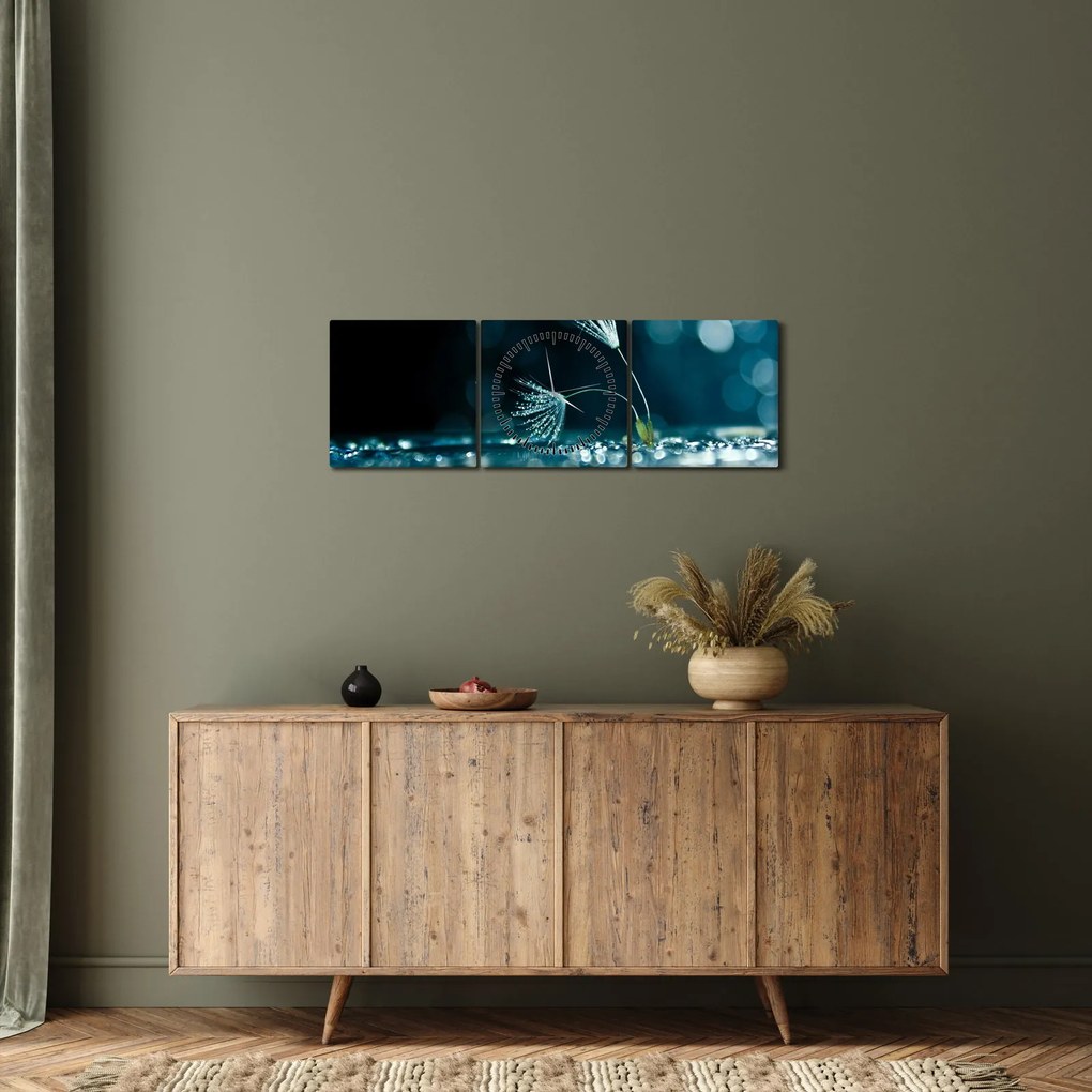 Obraz - Makro (z zegarem) (90x30 cm)